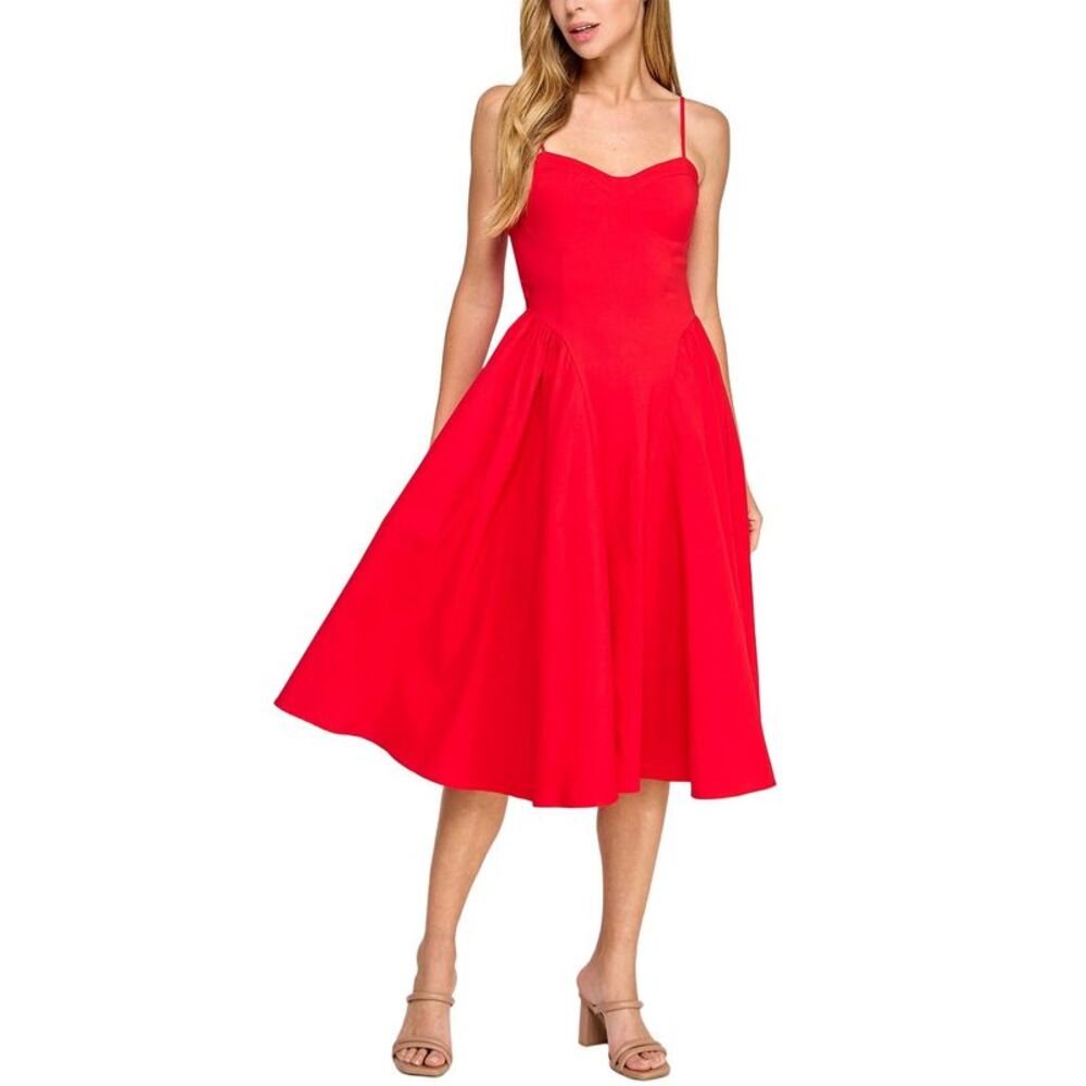 Katia Rae Juniors Sweetheart-Neck Bow-Back Dress X-Large Red - NWT $89